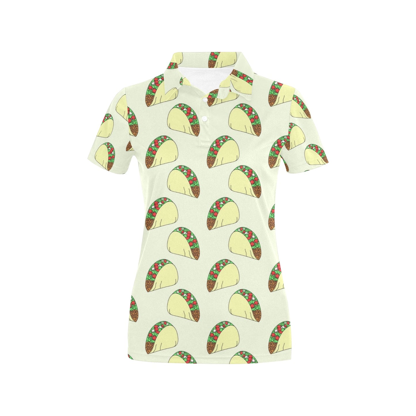 Taco Pattern Print Design TC04 Women's Polo Shirt