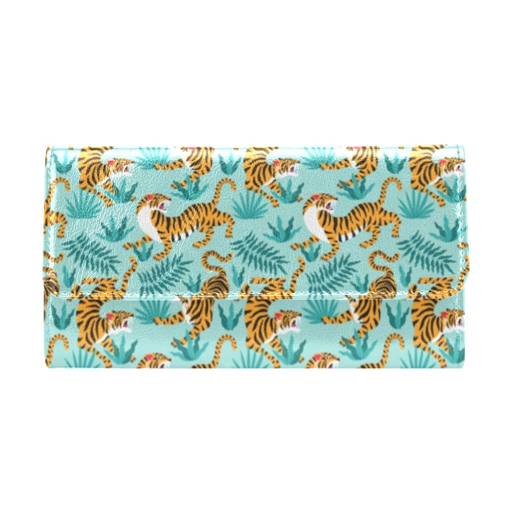 Tiger Print Design LKS304 Women's Trifold Wallet