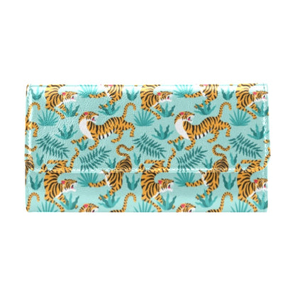 Tiger Print Design LKS304 Women's Trifold Wallet