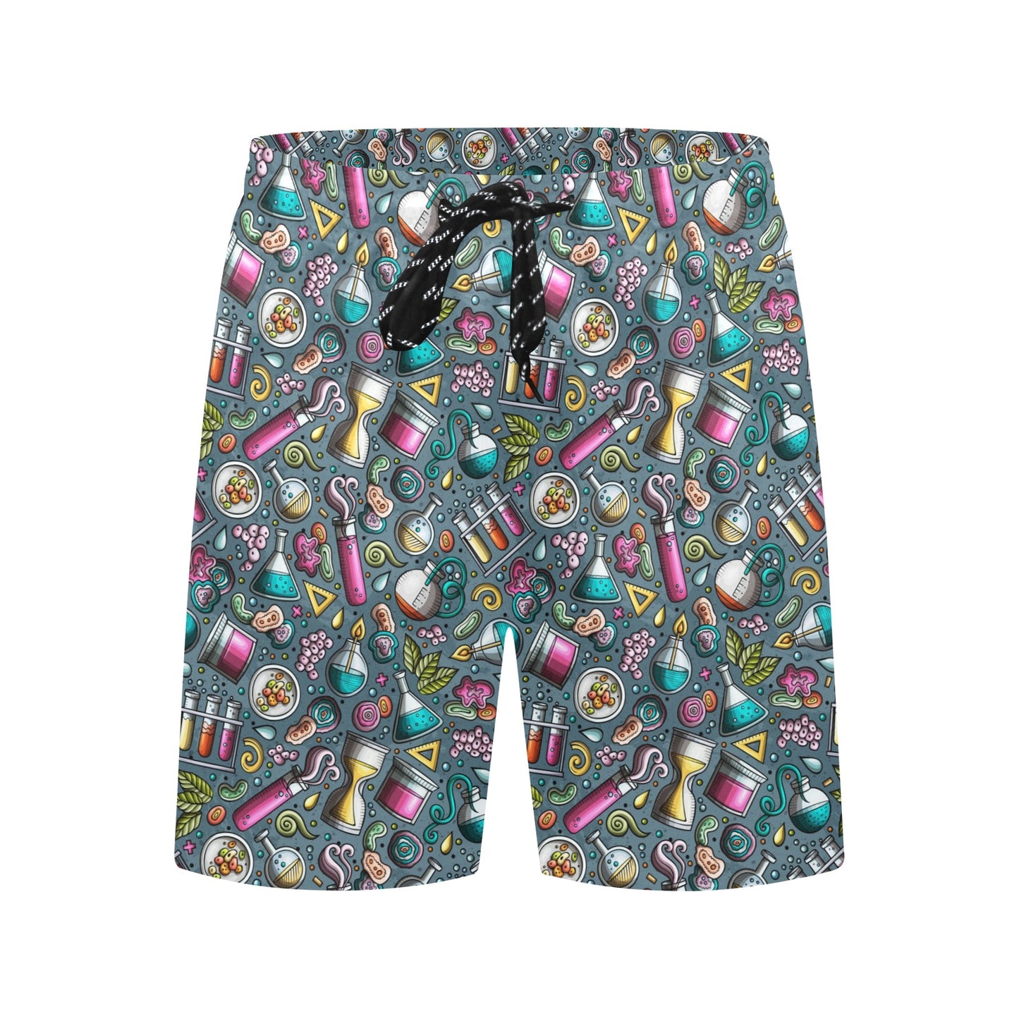 Science Print Design LKS304 Men's Swim Trunks Beach Shorts