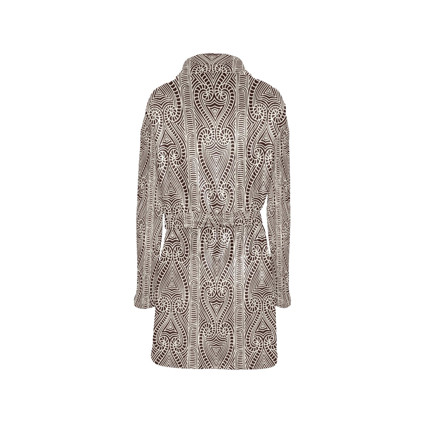Maori Pattern Print Design 04 Women's Fleece Robe
