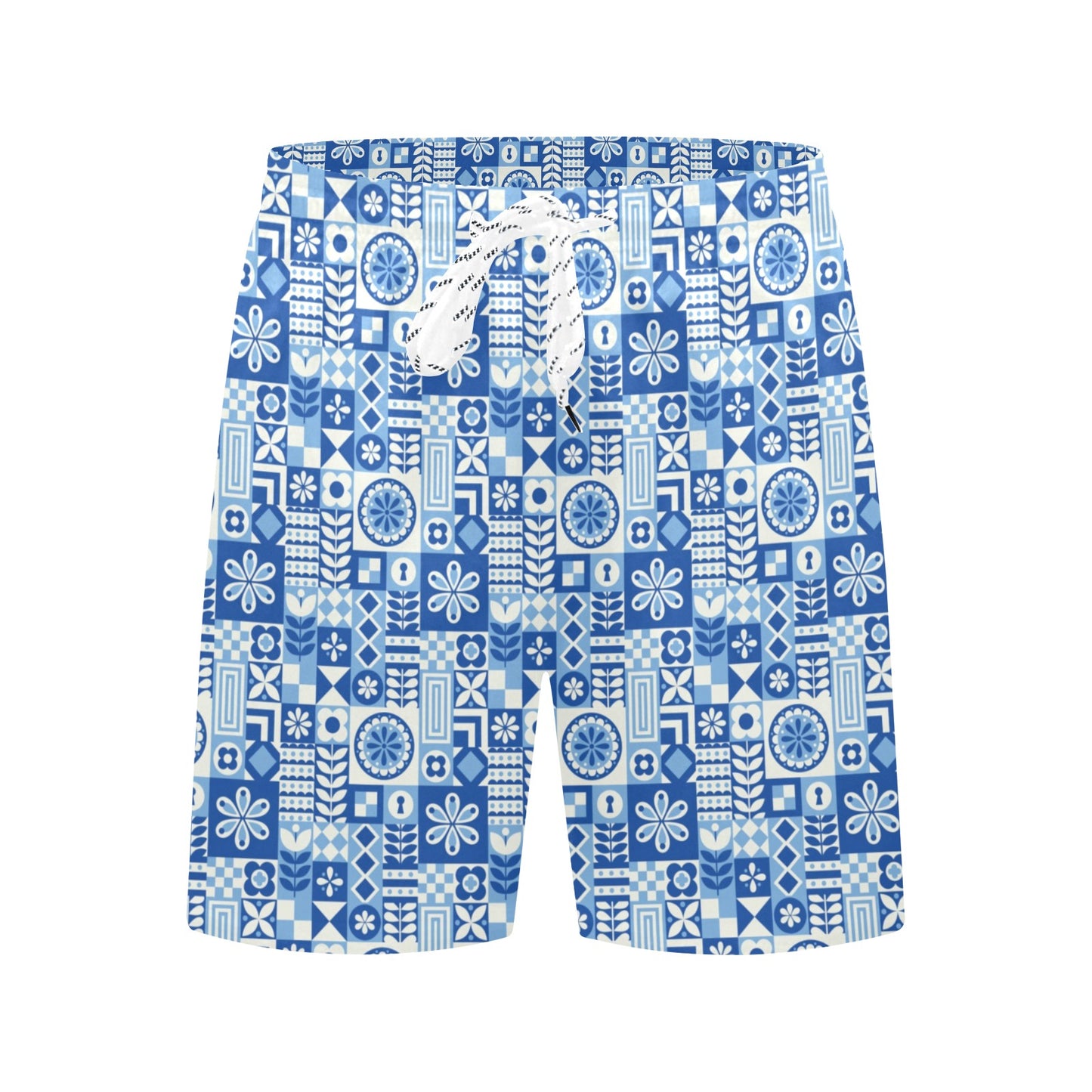 Swedish Print Pattern Men's Swim Trunks Beach Shorts