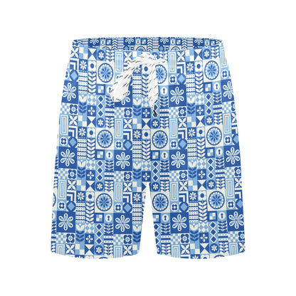 Swedish Print Pattern Men's Swim Trunks Beach Shorts