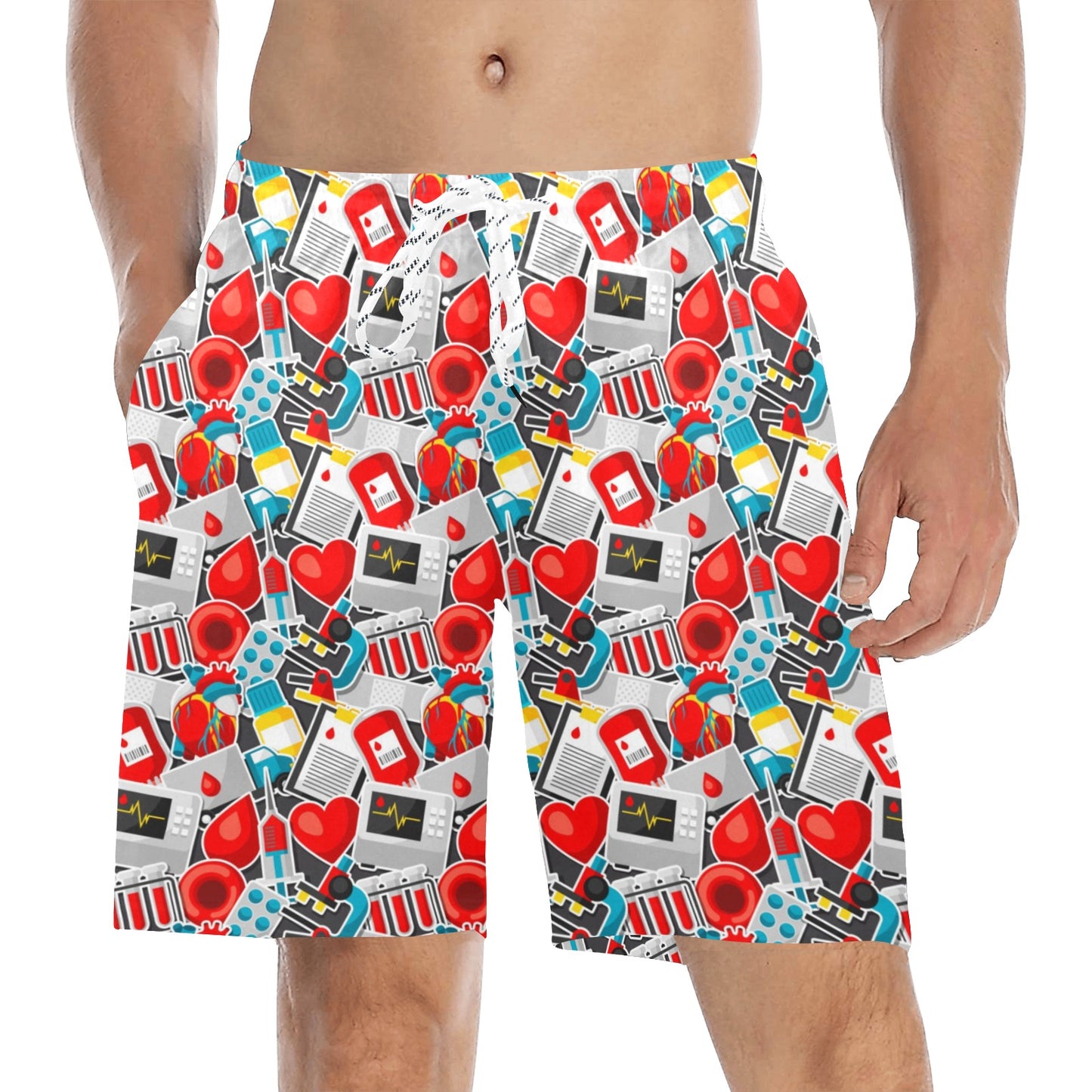 Phlebotomist Medical Themed Men's Swim Trunks Beach Shorts