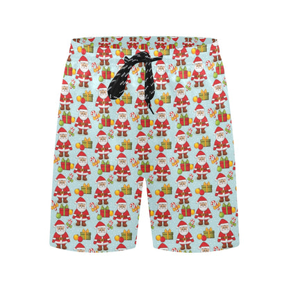Santa Christmas Themed Print Design LKS303 Men's Swim Trunks Beach Shorts
