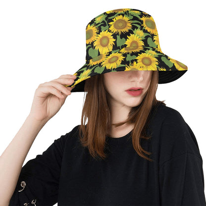 Sunflower Print Design LKS302 Unisex Bucket Hat