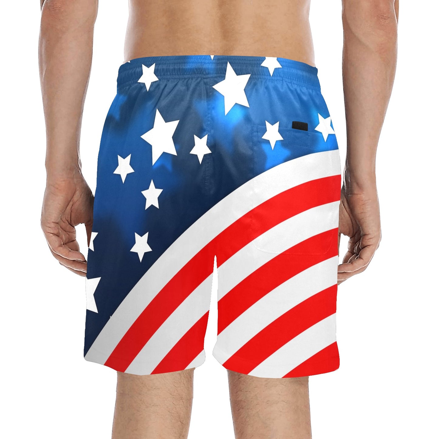American flag Style Men's Swim Trunks Beach Shorts