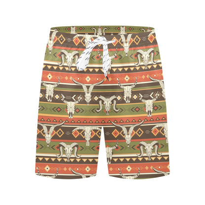 American indian Skull Animal Men's Swim Trunks Beach Shorts