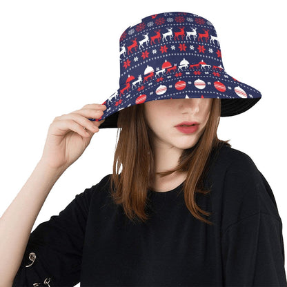 Reindeer Print Design LKS404 Unisex Bucket Hat