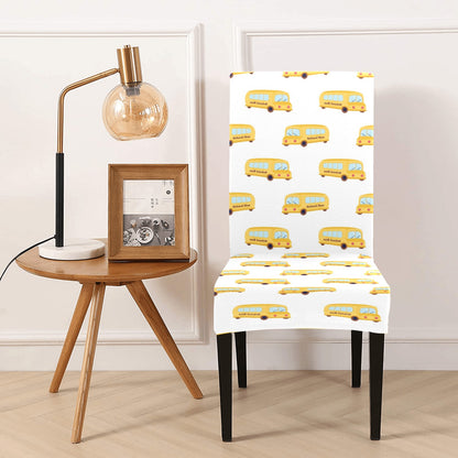 School Bus Print Design LKS306 Dining Chair Slipcover