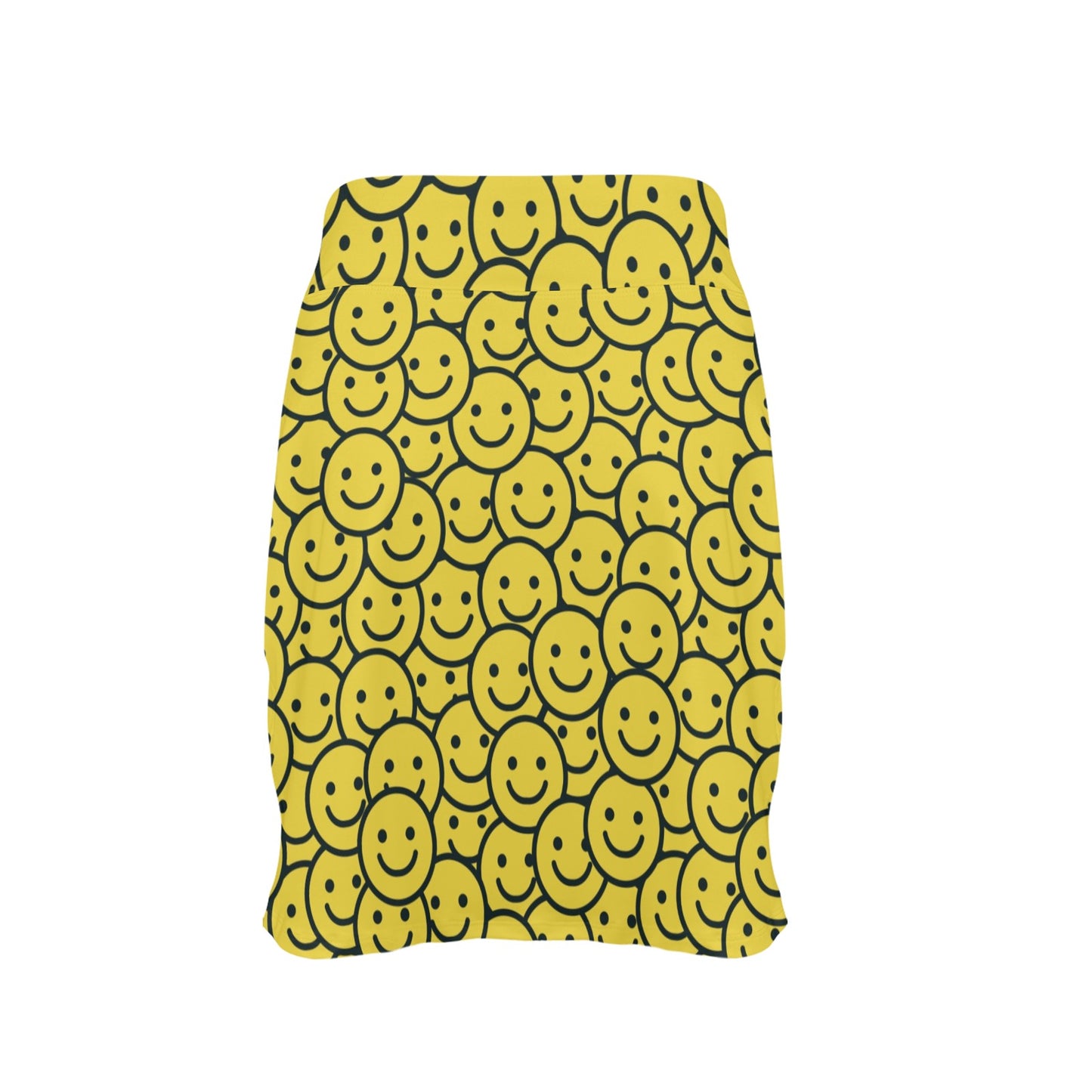 Smiley Face Emoji Print Design LKS302 17" Golf & Pickleball Skort with Pockets