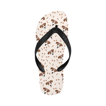 Russell Terriers Paw Print Design LKS303 Flip Flops