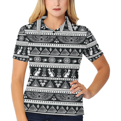 Tribal Pattern Print Design LKS305 Women's Polo Shirt