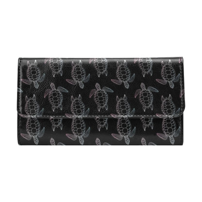 Sea Turtle Print Design LKS3012 Women's Trifold Wallet