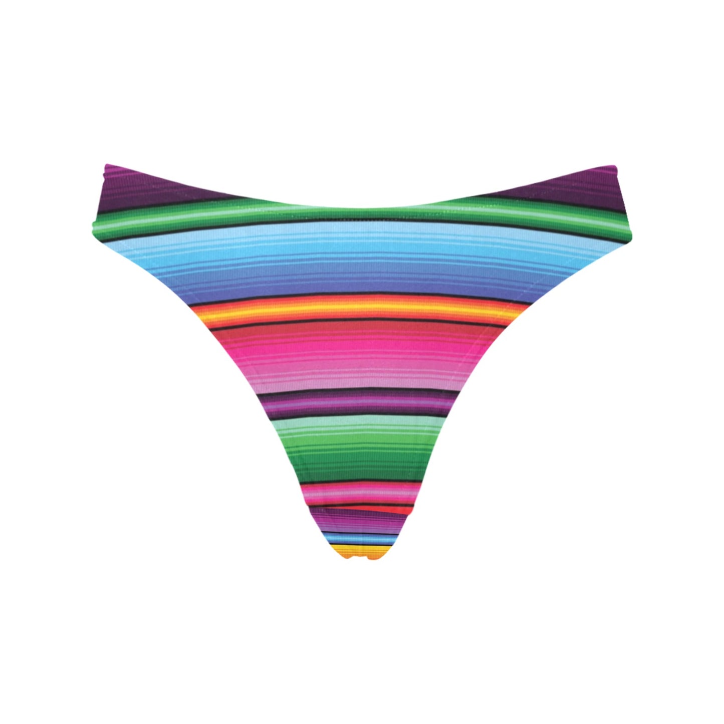 Mexican Blanket Colorful Print Pattern Women's Thongs