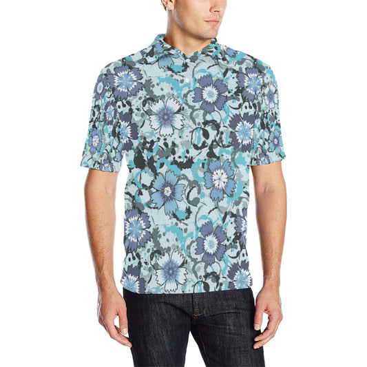 Carnations Pattern Print Design CN04 Men Polo Shirt