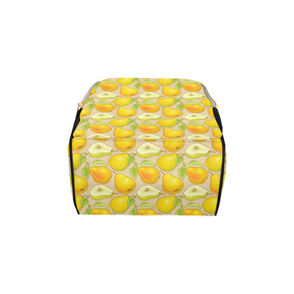Pear Pattern Print Design PE05 Diaper Bag Backpack