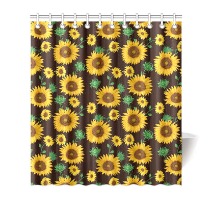Sunflower Pattern Print Design SF01 Shower Curtain