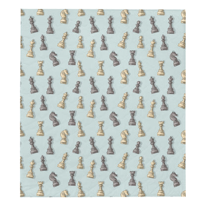 Chess Pattern Print Design 02 Premium Quilt