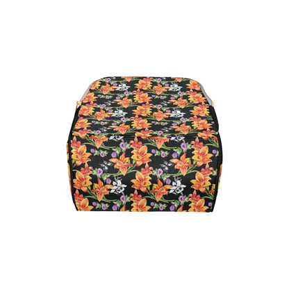 Tropical Flower Pattern Print Design TF02 Diaper Bag Backpack