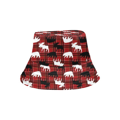 Moose Print Design LKS401 Unisex Bucket Hat