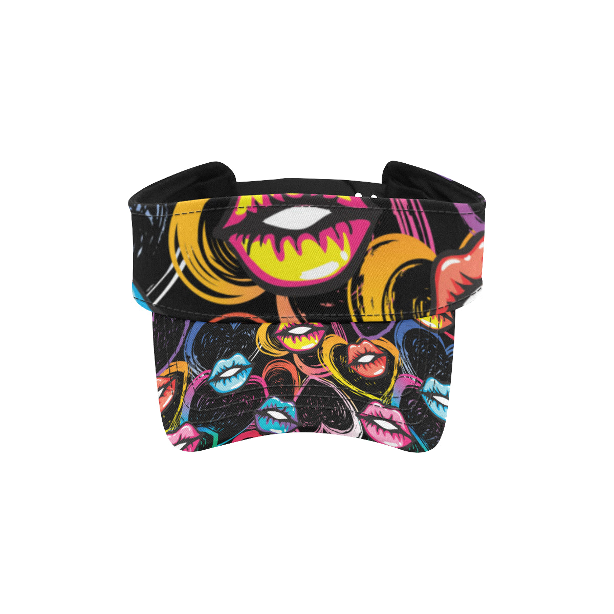 Pop Art Lip Pattern Print Design A03 Unisex Sun Visor