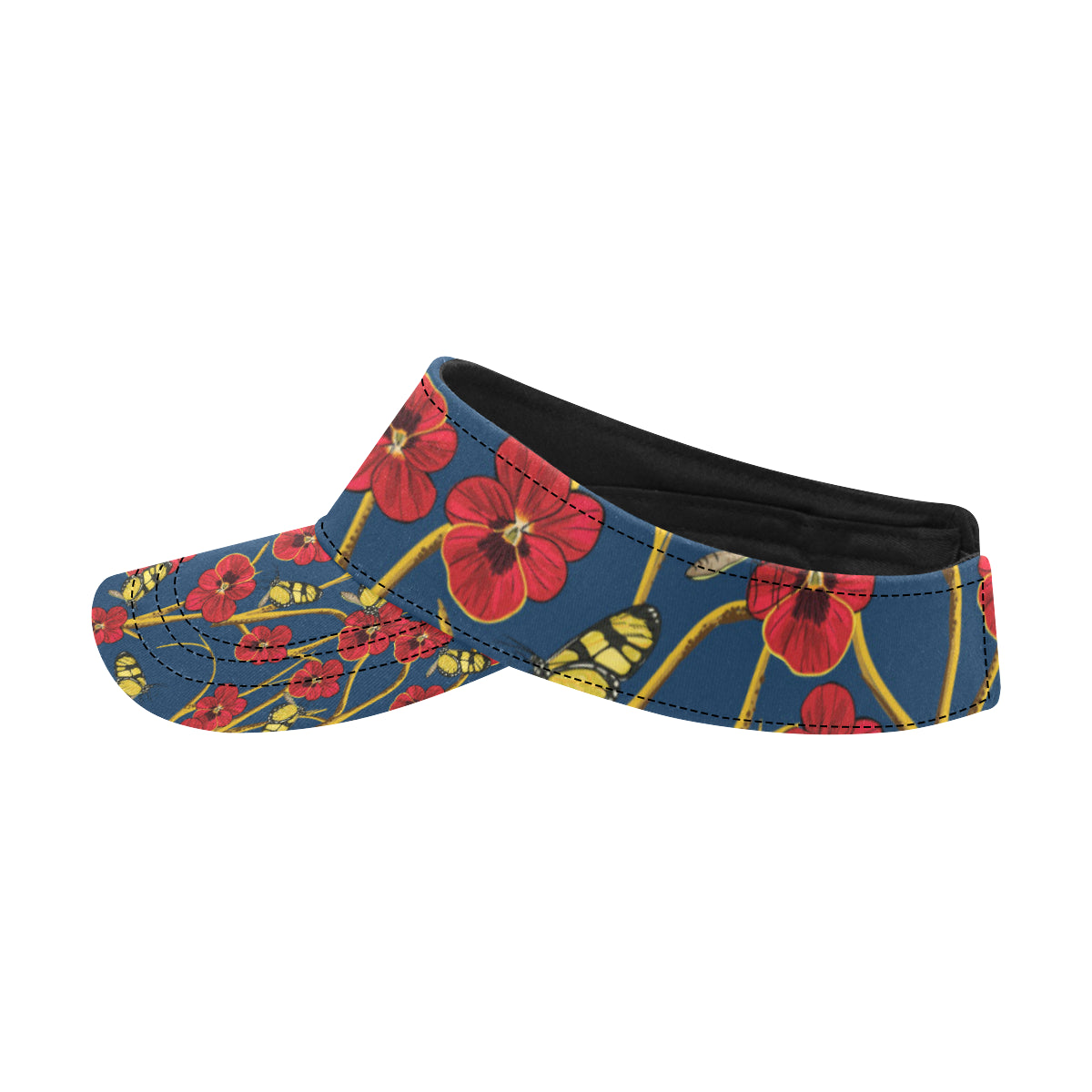 Pansy Pattern Print Design A01 Unisex Sun Visor