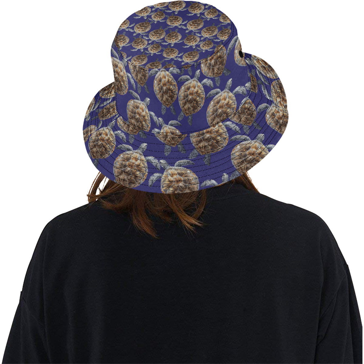 Sea Turtle Pattern Print Design T05 Unisex Bucket Hat