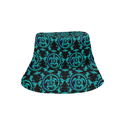 turquoise Tribal Sea Turtle Hawaiian Unisex Bucket Hat