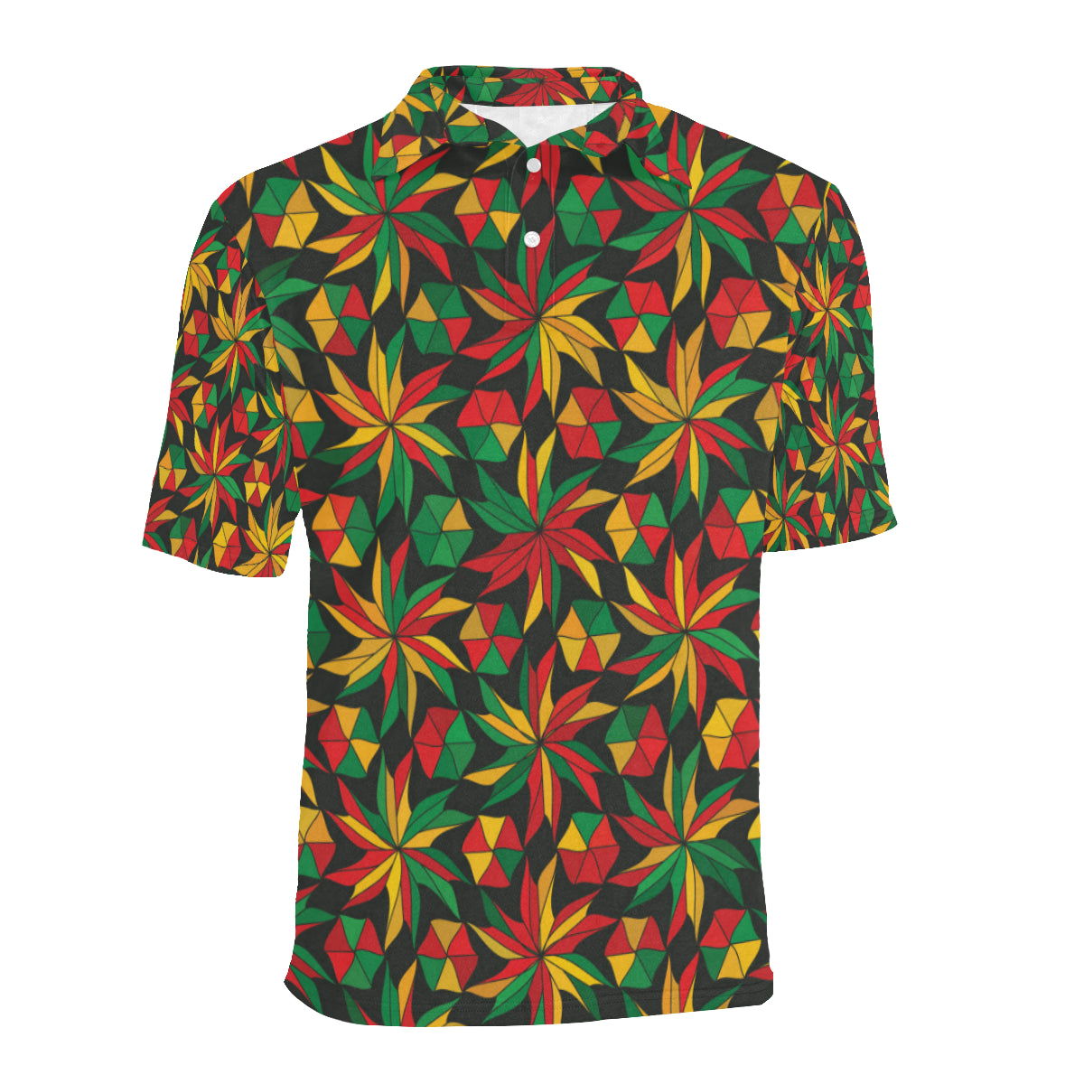Rastafarian Pattern Print Design A03 Men Polo Shirt