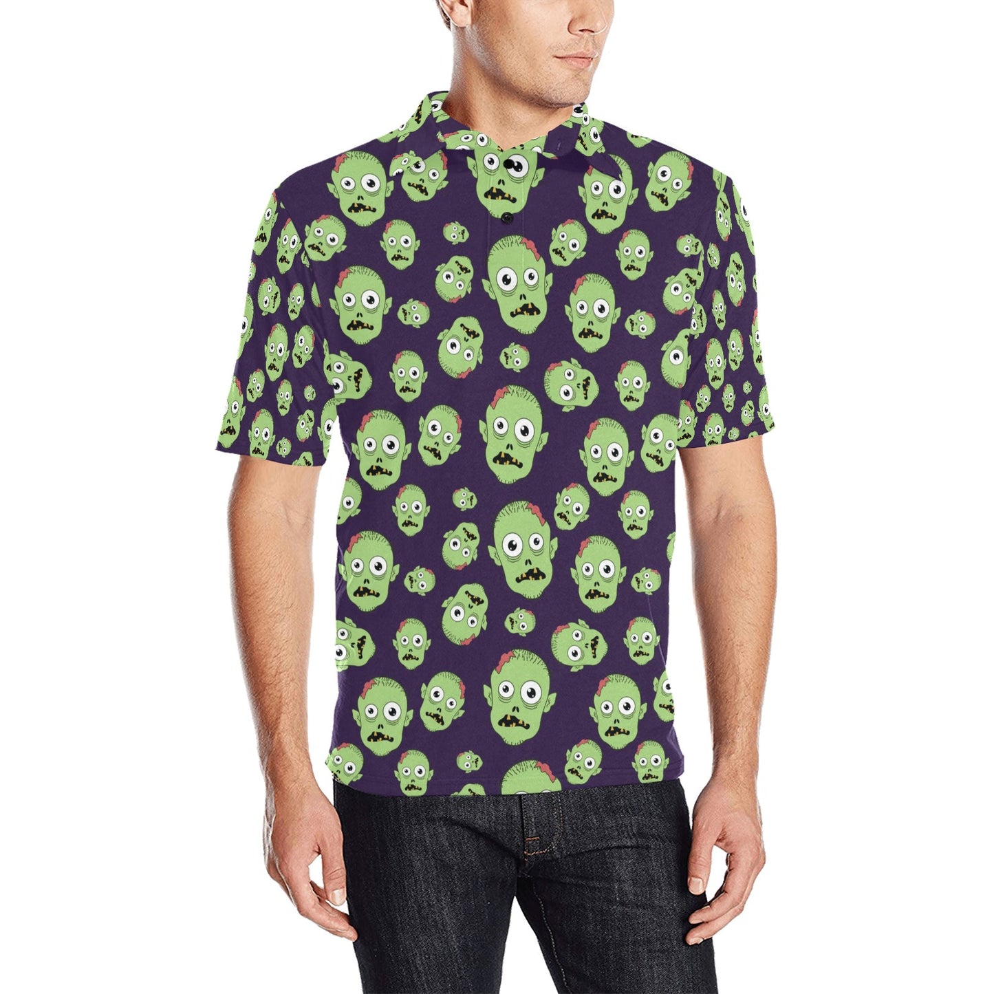 Zombie Print Design LKS303 Men Polo Shirt