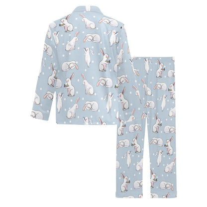 Rabbit Pattern Print Design RB06 Men's Long Pajama Set