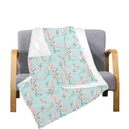 Cherry Blossom Pattern Print Design 02 Premium Quilt