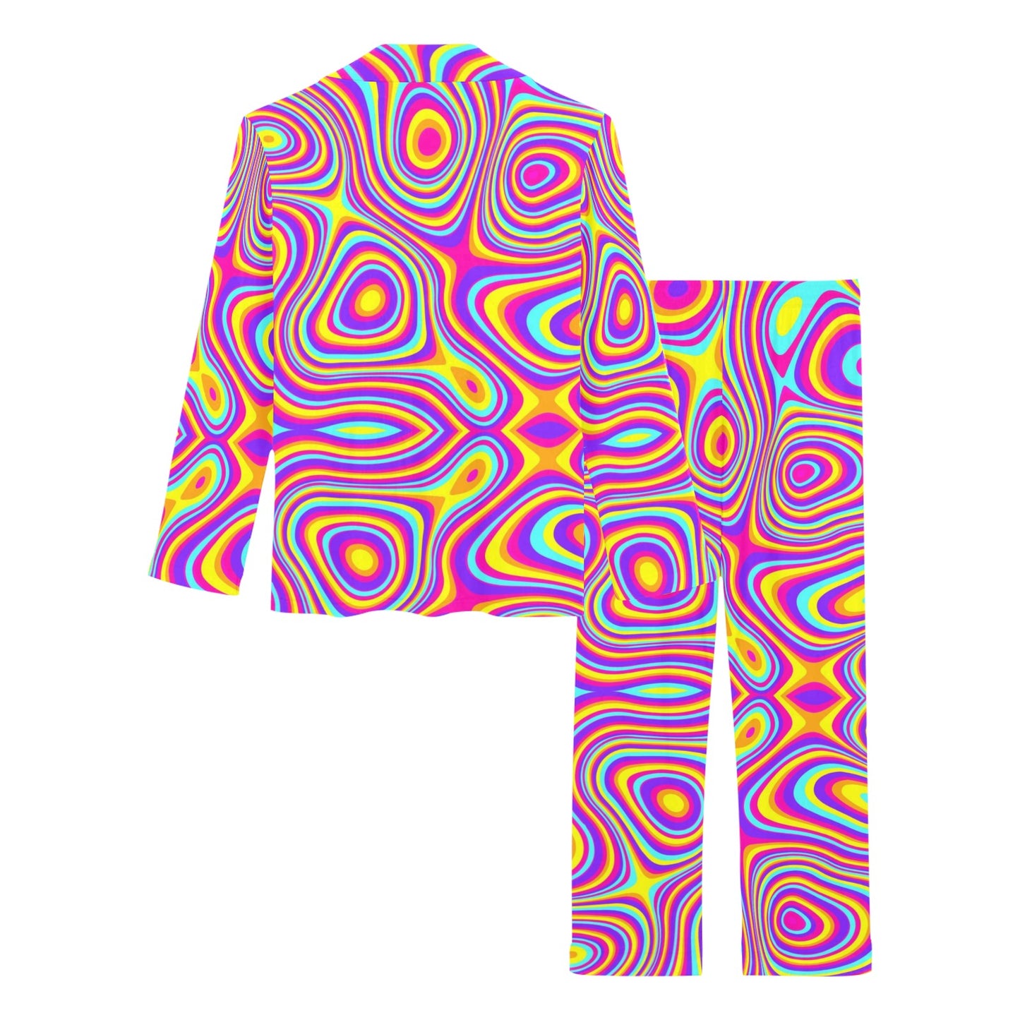 Liquid Pattern Print Design 06 Women's Long Pajama Set