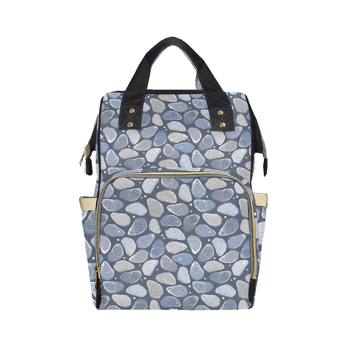 Oyster Pattern Print Design 02 Diaper Bag Backpack