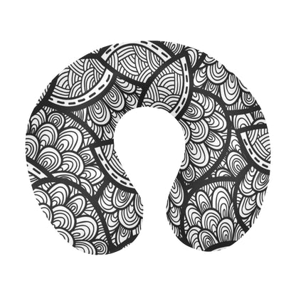 Polynesian Pattern Print Design A01 U-Shaped Travel Neck Pillow
