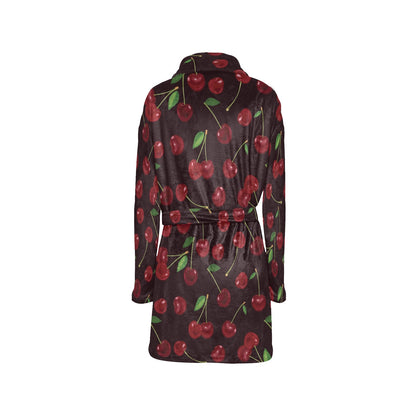 Cherry Fresh Pattern Women's Fleece Robe