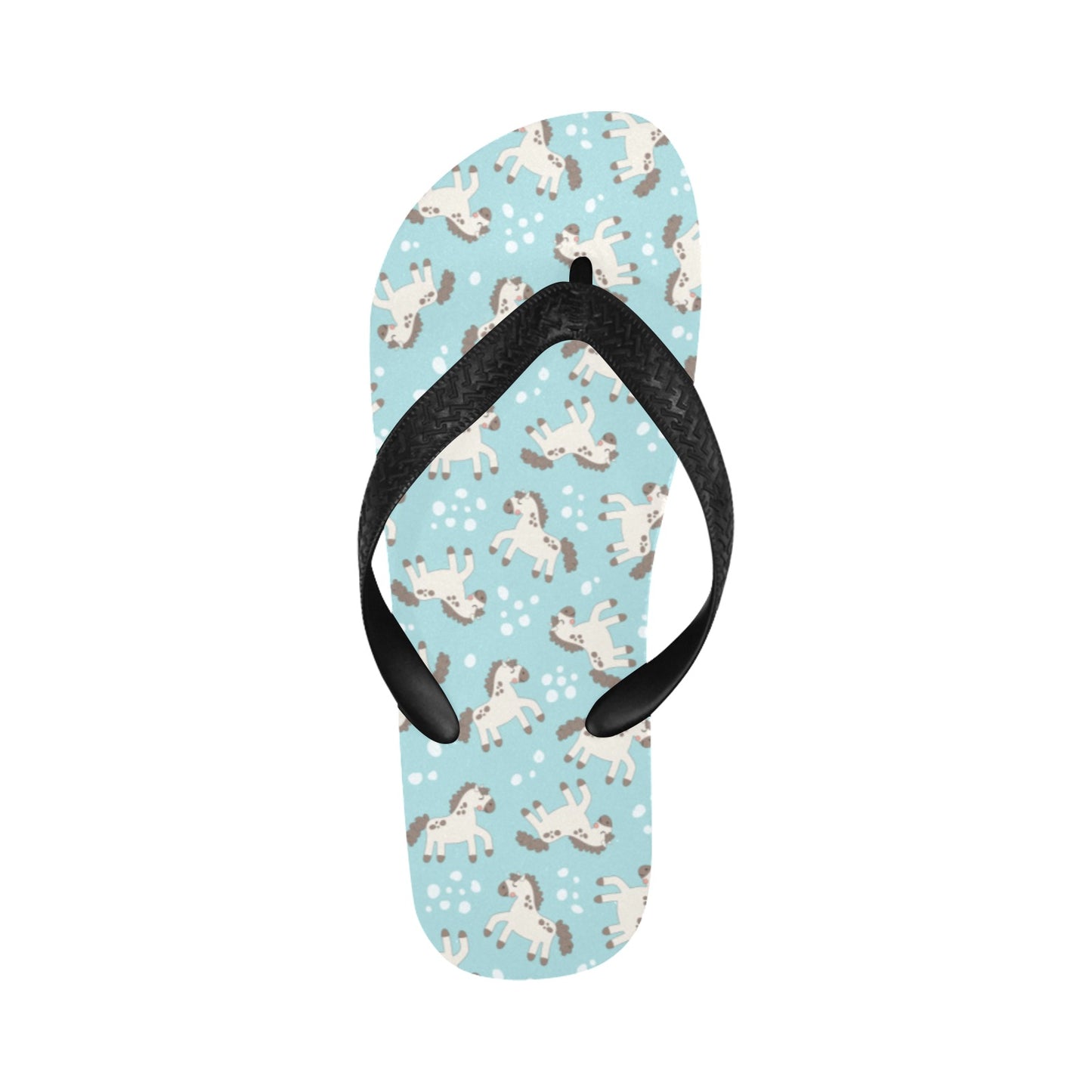Horse Cute Print Design LKS306 Flip Flops