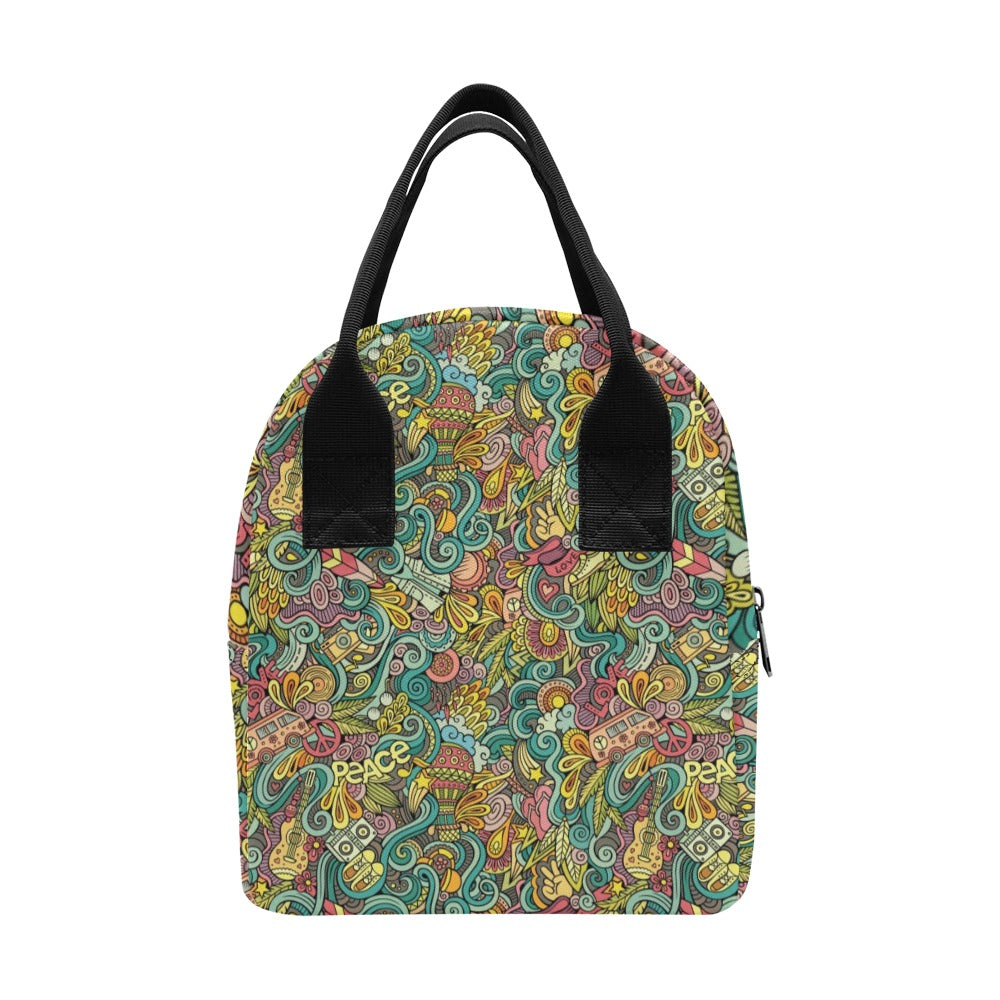 Hippie Print Design LKS302 Insulated Lunch Bag