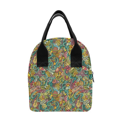 Hippie Print Design LKS302 Insulated Lunch Bag