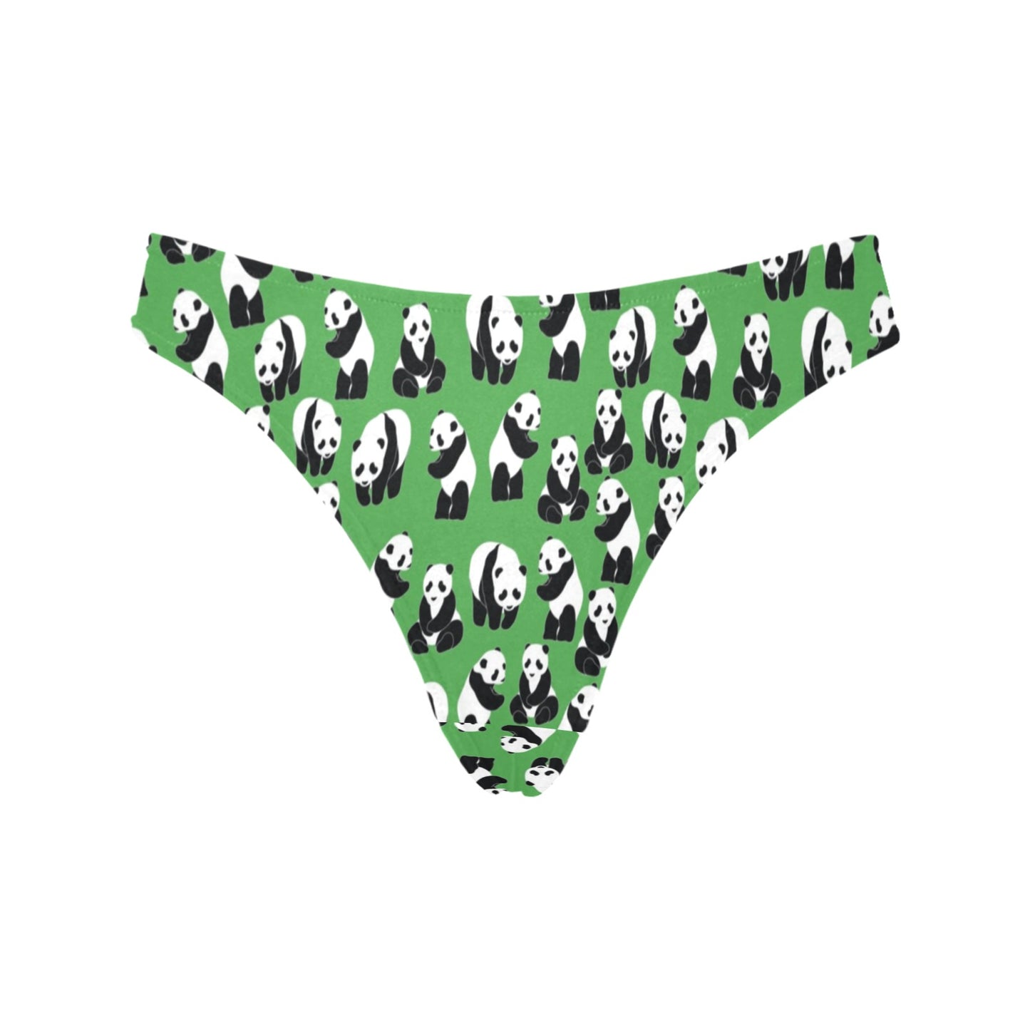 Panda Bear Pattern Themed Print Women's Thongs