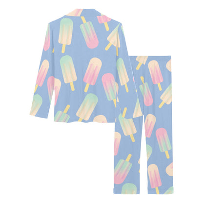 Ice Cream Pattern Print Design 05 Women's Long Pajama Set