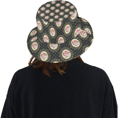Rose Pattern Print Design RO015 Unisex Bucket Hat