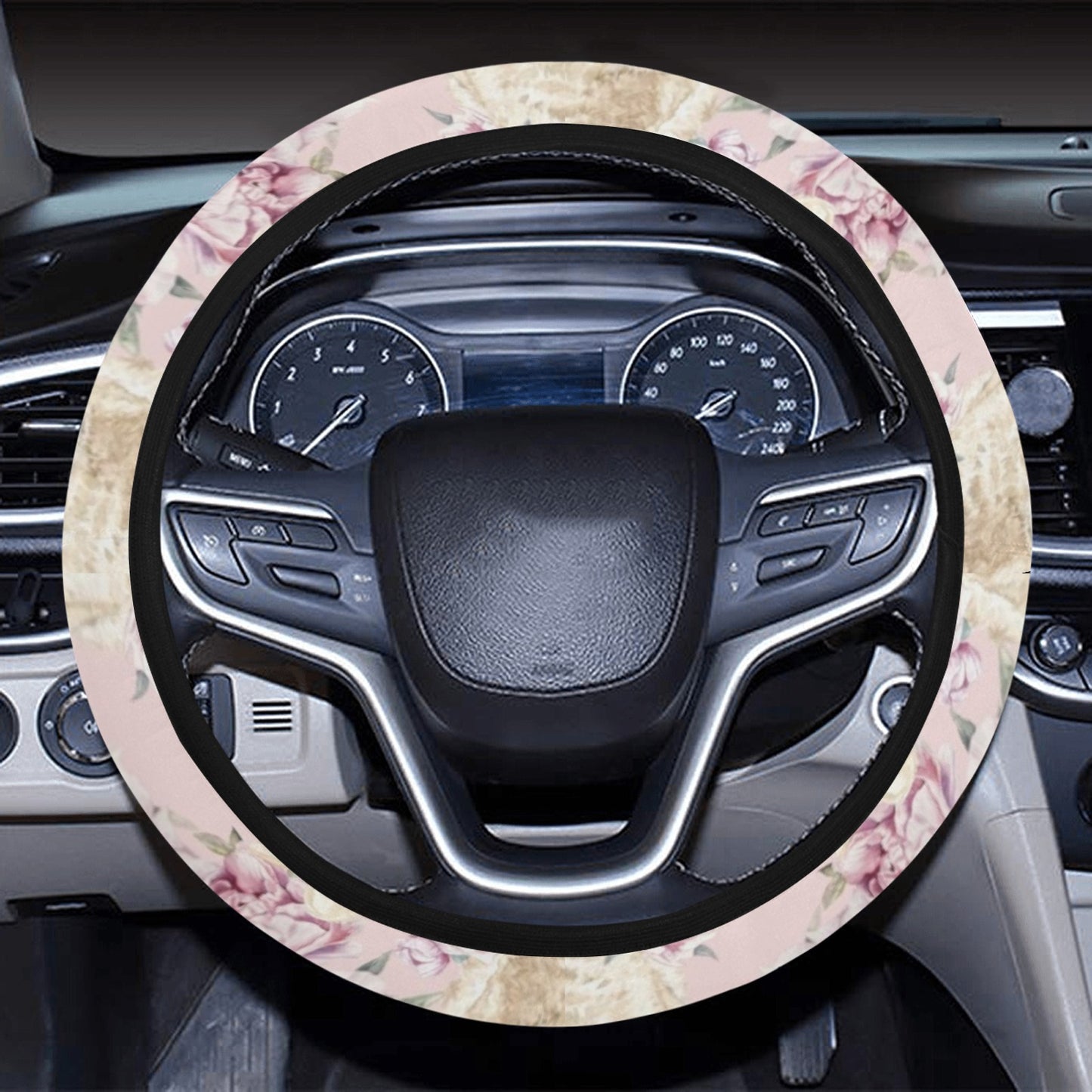 Rabbit Print Design LKS403 Steering Wheel Cover with Elastic Edge