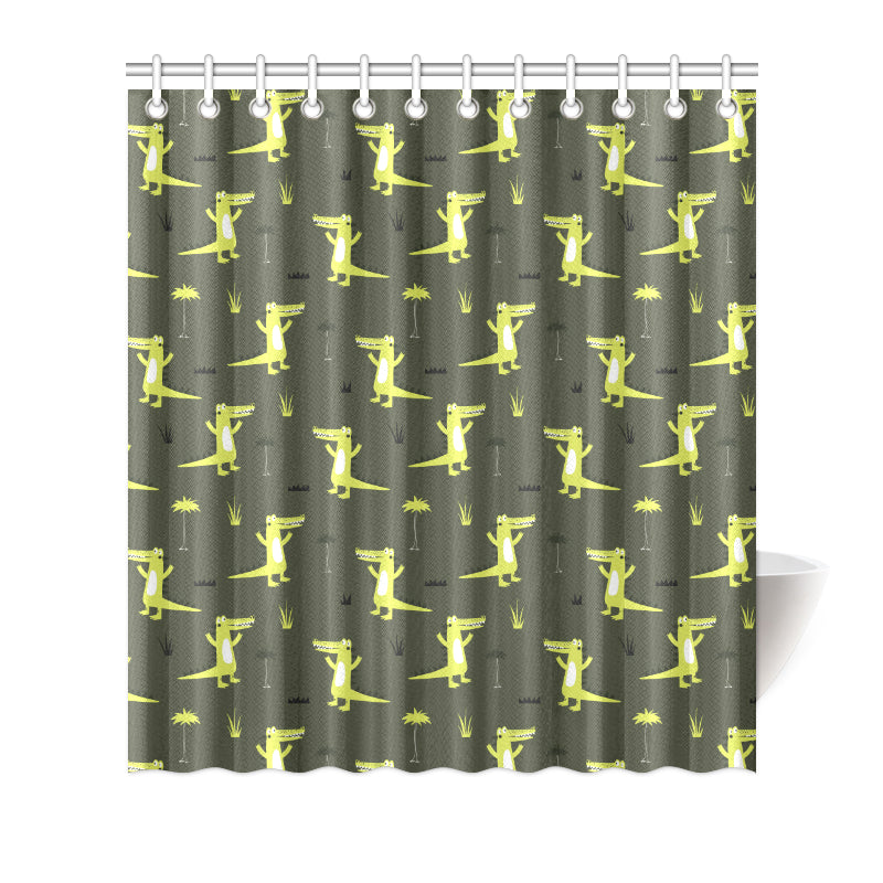 Alligator Pattern Print Design 05 Shower Curtain