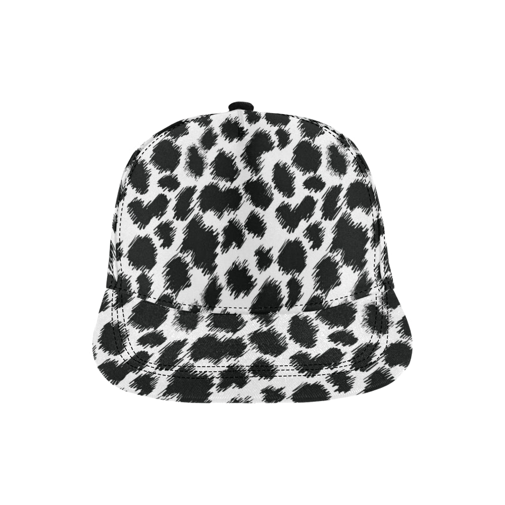 Cheetah Black Print Pattern Snapback Cap