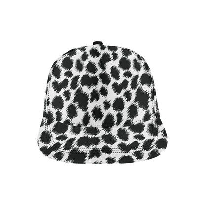 Cheetah Black Print Pattern Snapback Cap