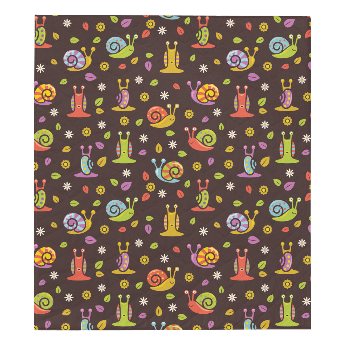 Snail Pattern Print Design 01 Premium Quilt