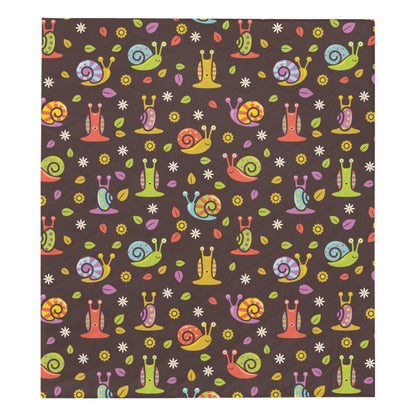 Snail Pattern Print Design 01 Premium Quilt