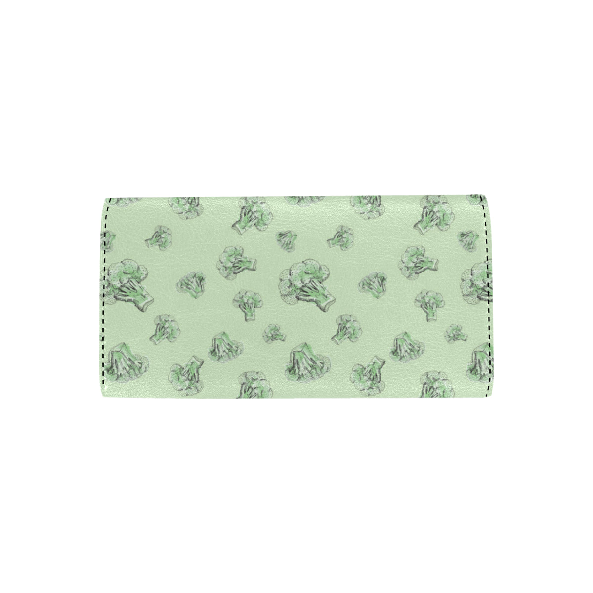 Broccoli Pattern Print Design 05 Women's Trifold Wallet